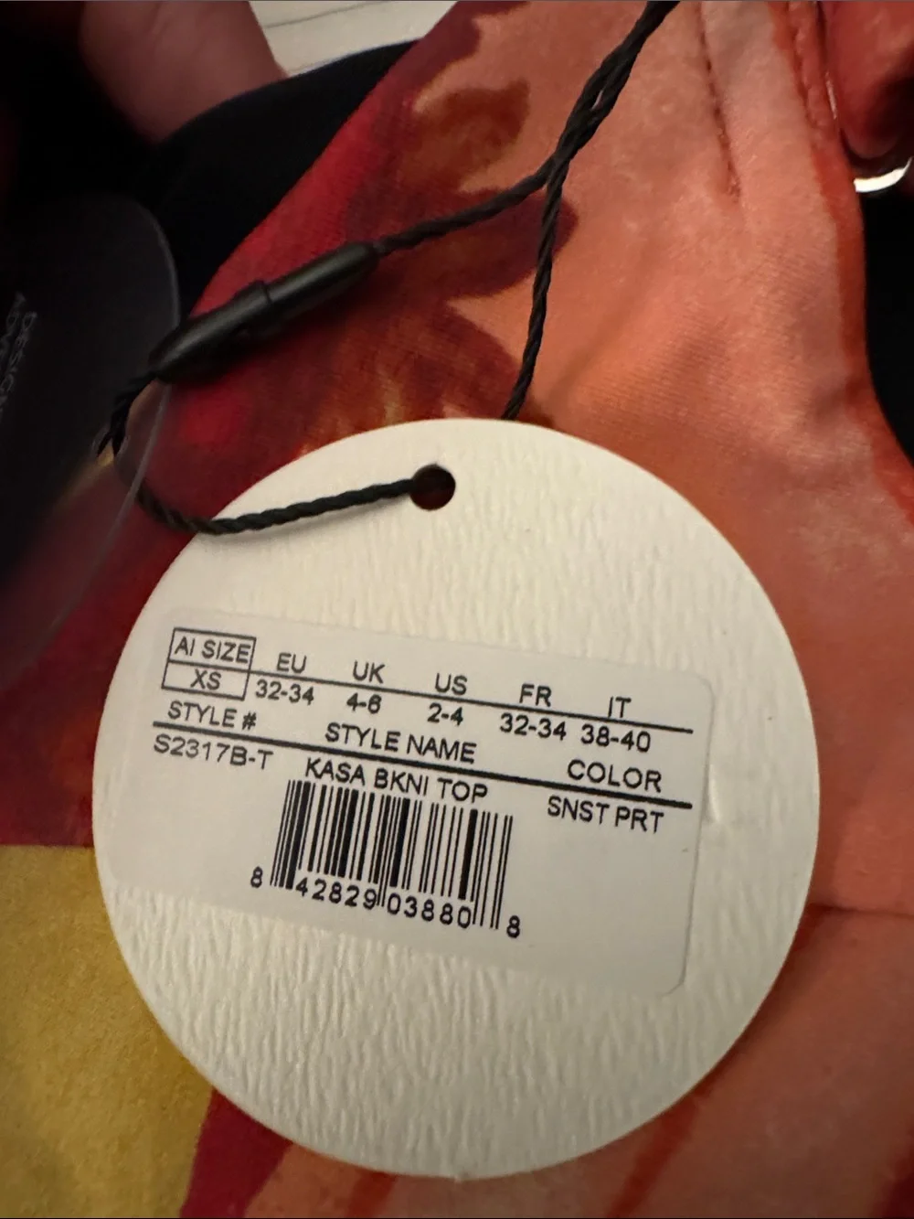 Andrea Iyamah Kasa Sunset Underwire Swim Bikini Top XS NEW NWT
